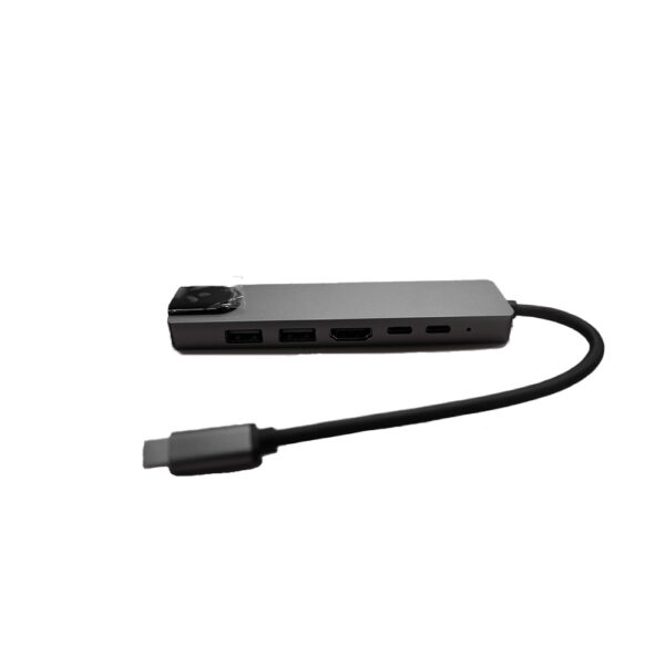 Convertidor tipo C 6 en 1 Puertos Red 2 Puertos USB HDMI y 2 Puertos Tipo C