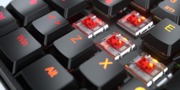 TECLADO REDRAGON HORUS INALAMBRICO NEGRO K618 - Imagen 4