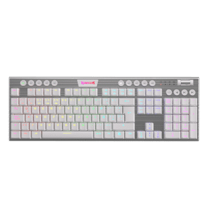 TECLADO REDRAGON HORUS INALAMBRICO BLANCO K618W