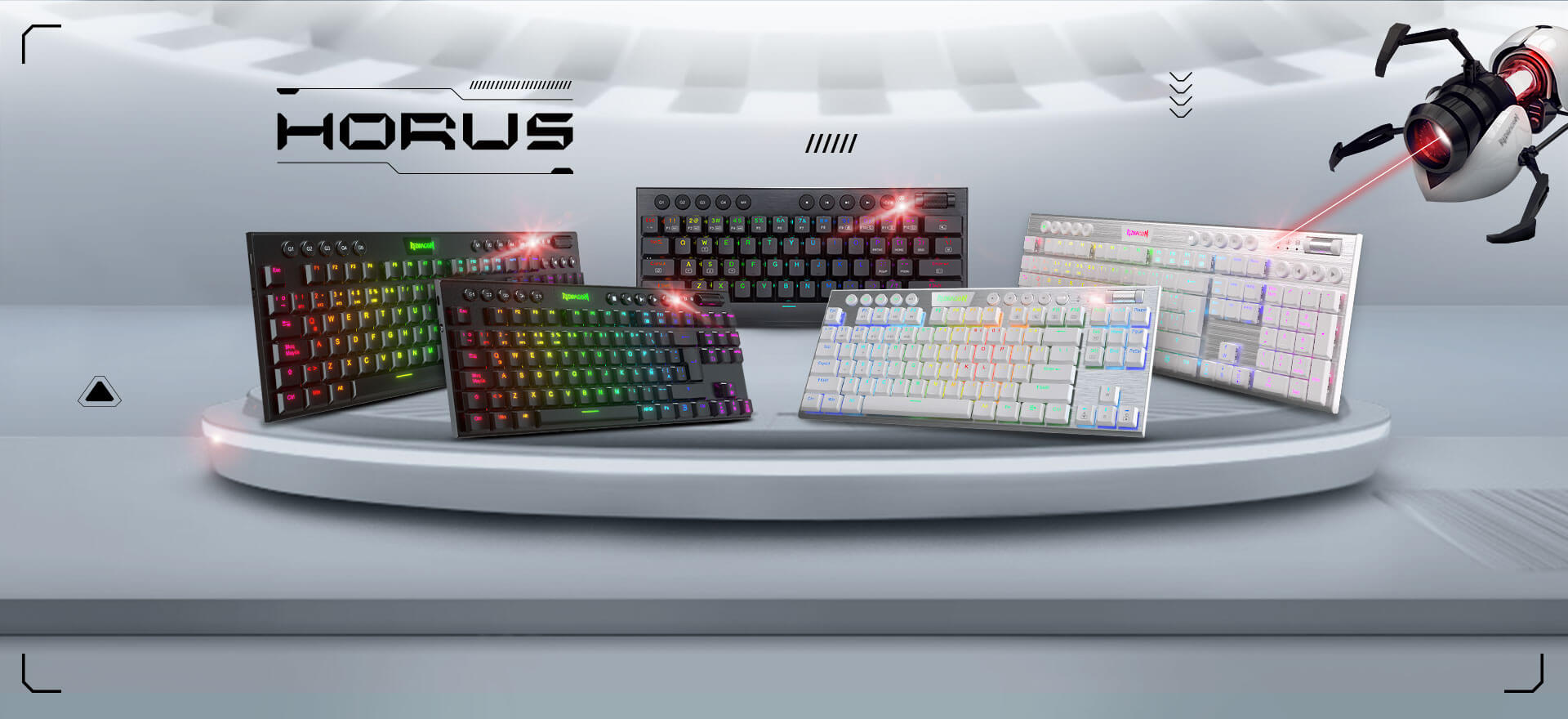 TECLADO REDRAGON HORUS INALAMBRICO K621-RGB NEGRO - Imagen 3