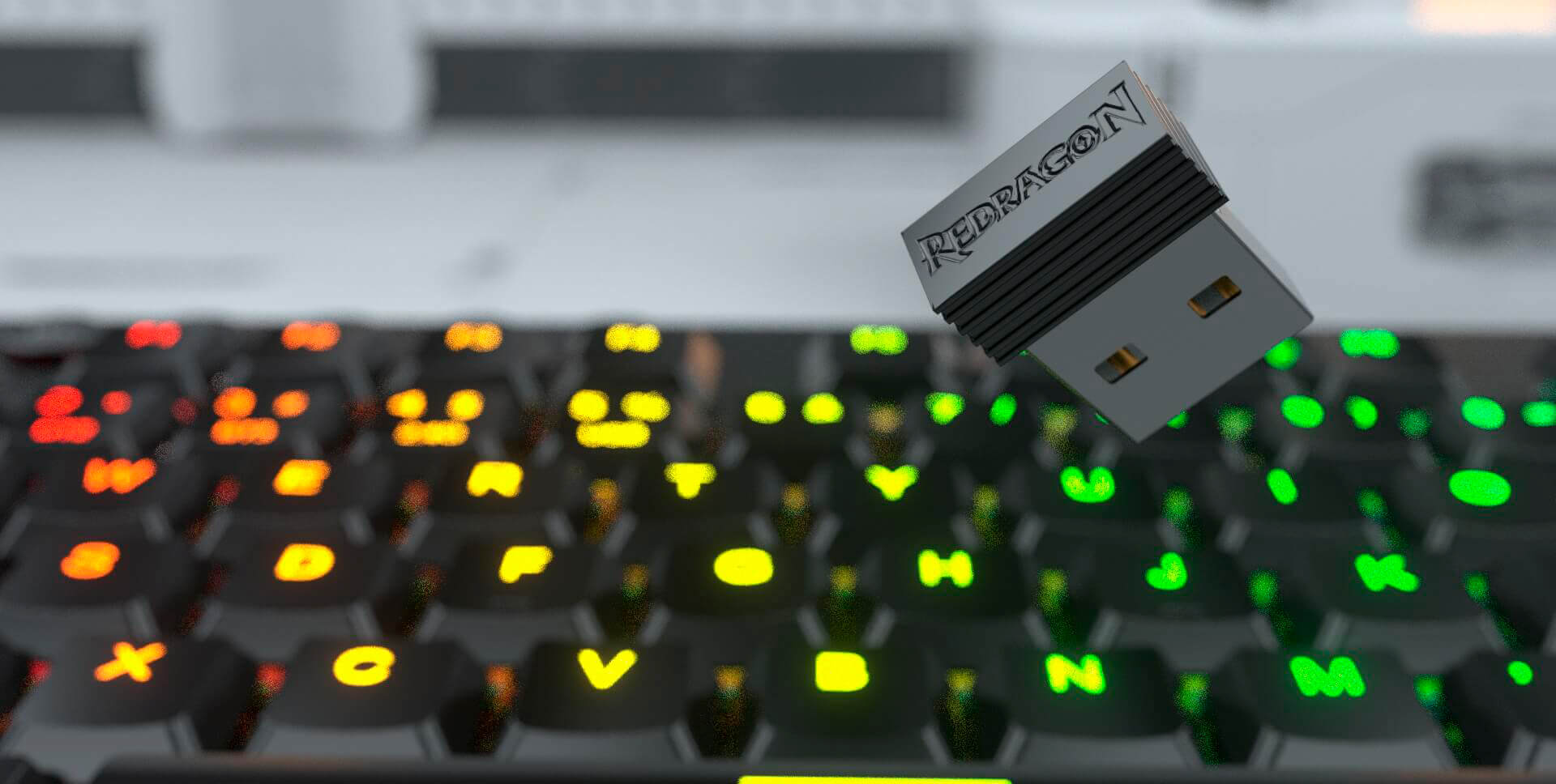 TECLADO REDRAGON HORUS INALAMBRICO K621-RGB NEGRO - Imagen 2