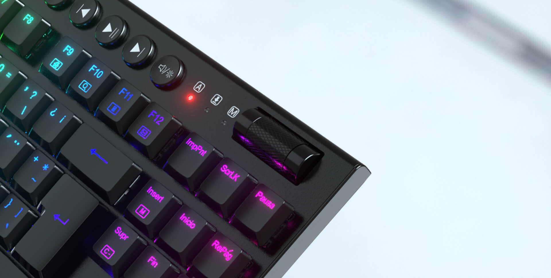 TECLADO REDRAGON HORUS INALAMBRICO K621-RGB NEGRO - Imagen 7