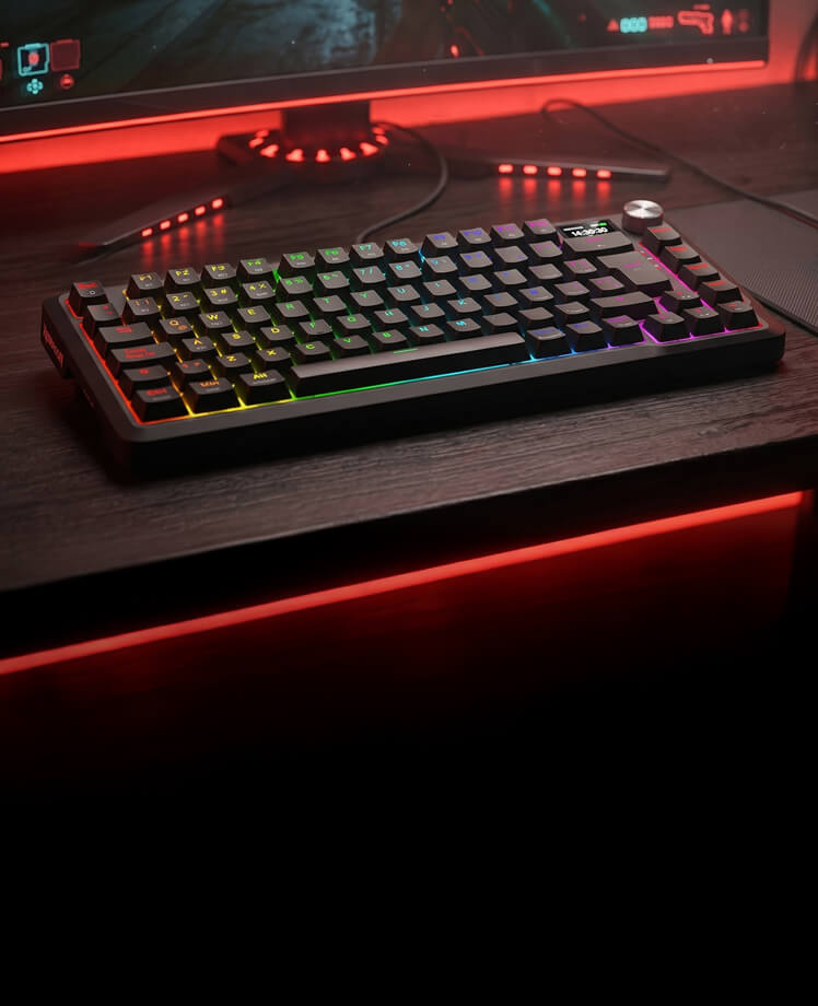 TECLADO REDRAGON UCAL LCD PRO K724RGB-PRO - Imagen 2
