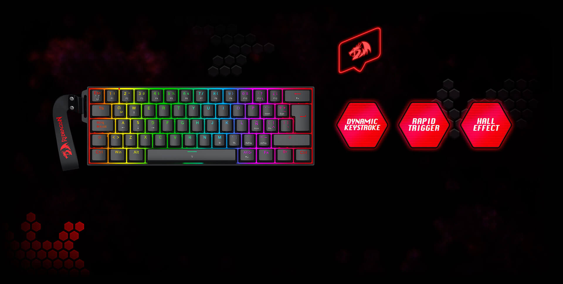 TECLADO REDRAGON FIZZ MAGNETICO K617RGB-MP - Imagen 3