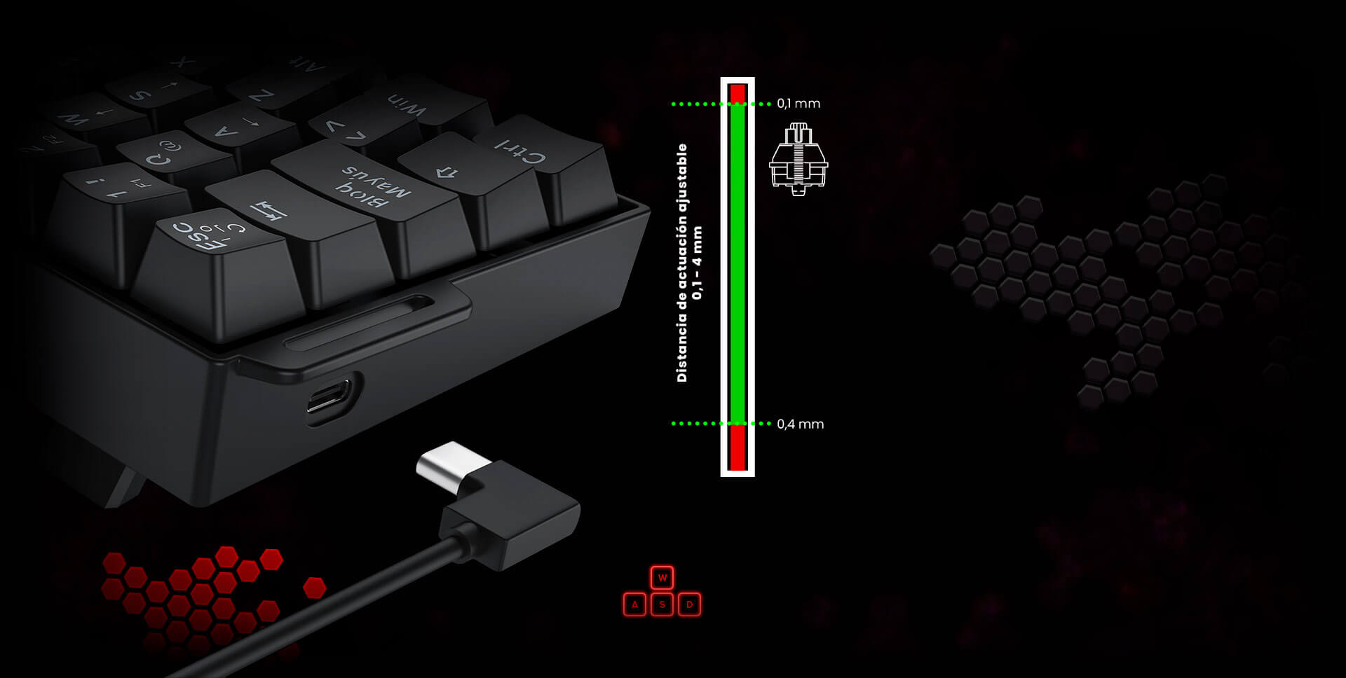 TECLADO REDRAGON FIZZ MAGNETICO K617RGB-MP - Imagen 7