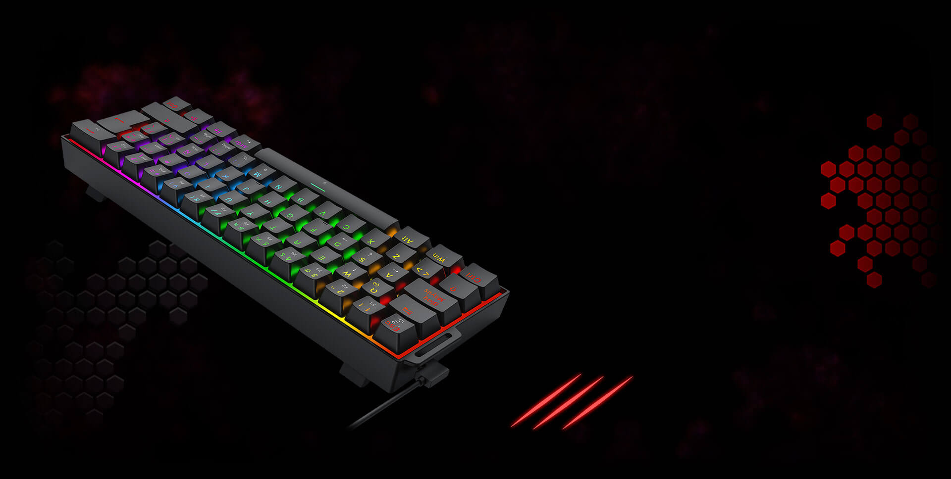 TECLADO REDRAGON FIZZ MAGNETICO K617RGB-MP - Imagen 9